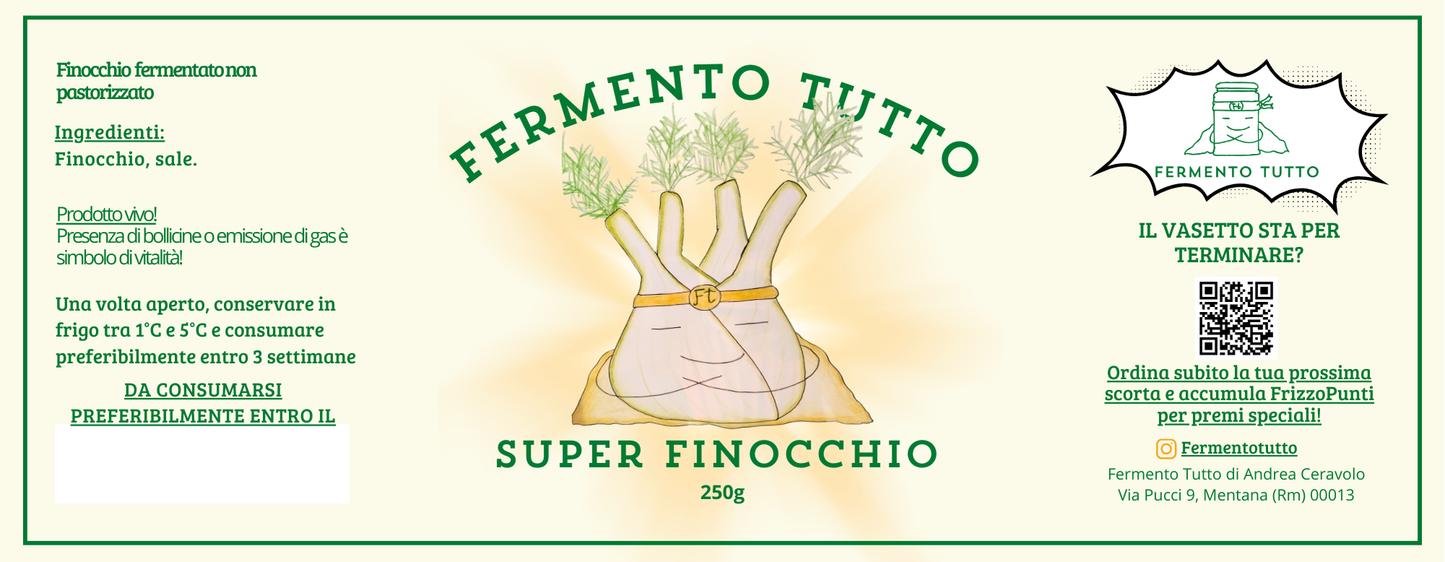 SuperVerdure | Super Finocchio | Finocchi fermentati | Fermento Tutto