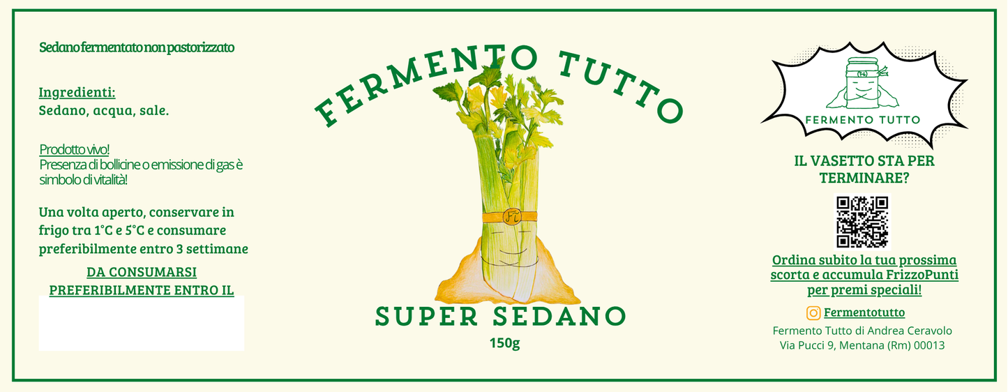 SuperVerdure | Sedano Fermentato | Fermento Tutto