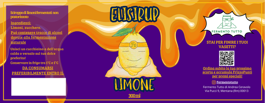 Elisirup Limone | Sciroppo di limone fermentato | Fermento Tutto