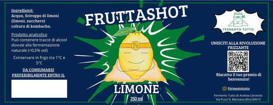 Fruttashot Limone (250 ml) Fermento Tutto